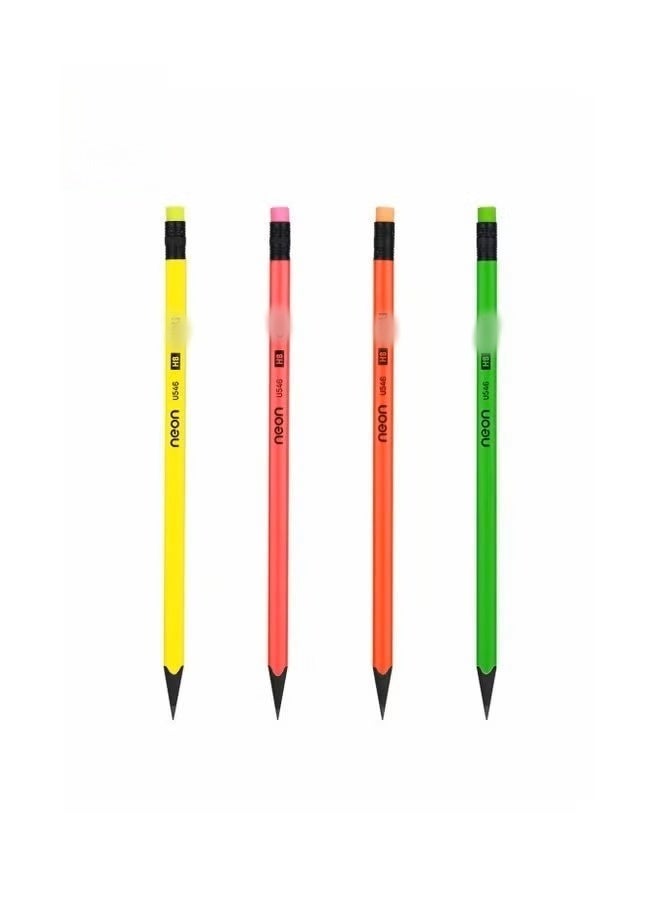 Halamodo 12-Piece 4 Neon Colours Pencil - Image 5